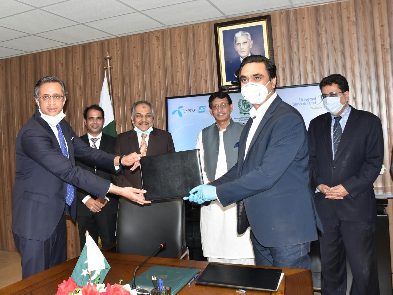 Contract Signing for hi-speed Broadband services in Sanghar