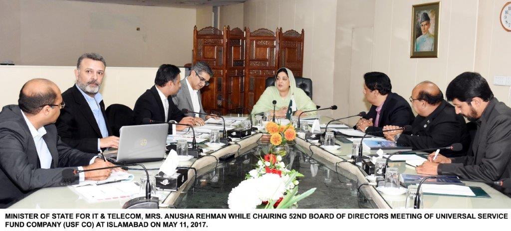 MINISTER OF STATE FOR IT AND TELECOM CHAIRED THE 52ND BOARD OF DIRECTORS MEETING OF USFCO