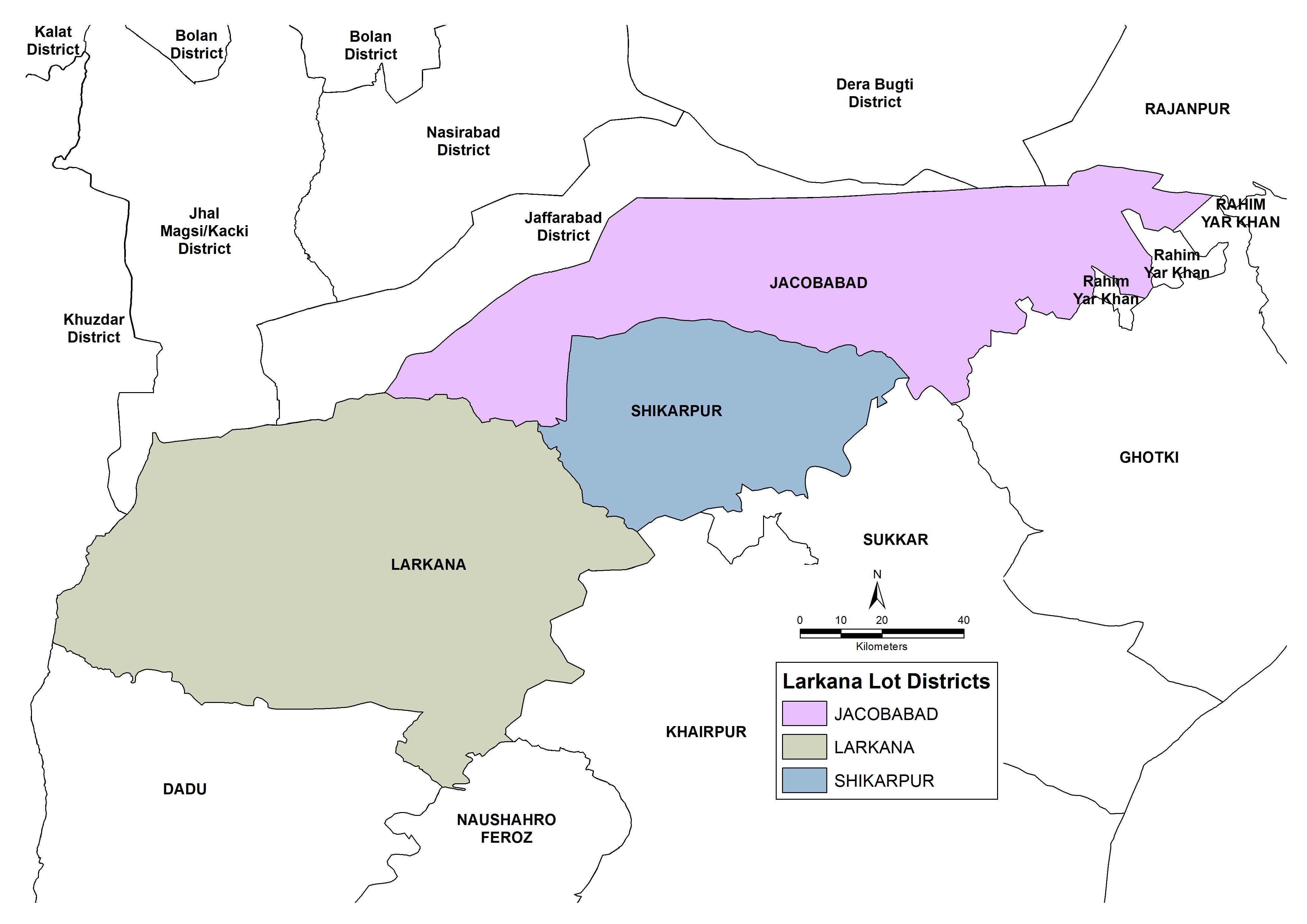 LARKANA Map